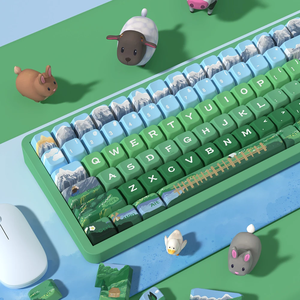 

PBT сублимационные колпачки для клавиш MDA Heidi Мультяшные колпачки для клавиш MDA профильные колпачки механическая клавиатура колпачки для клавиш переключатель Gateron Cherry MX