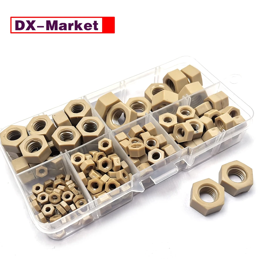 

M3-M10 PEEK Hex Nut Kit ,Polyetherktone Fasteners ,F013