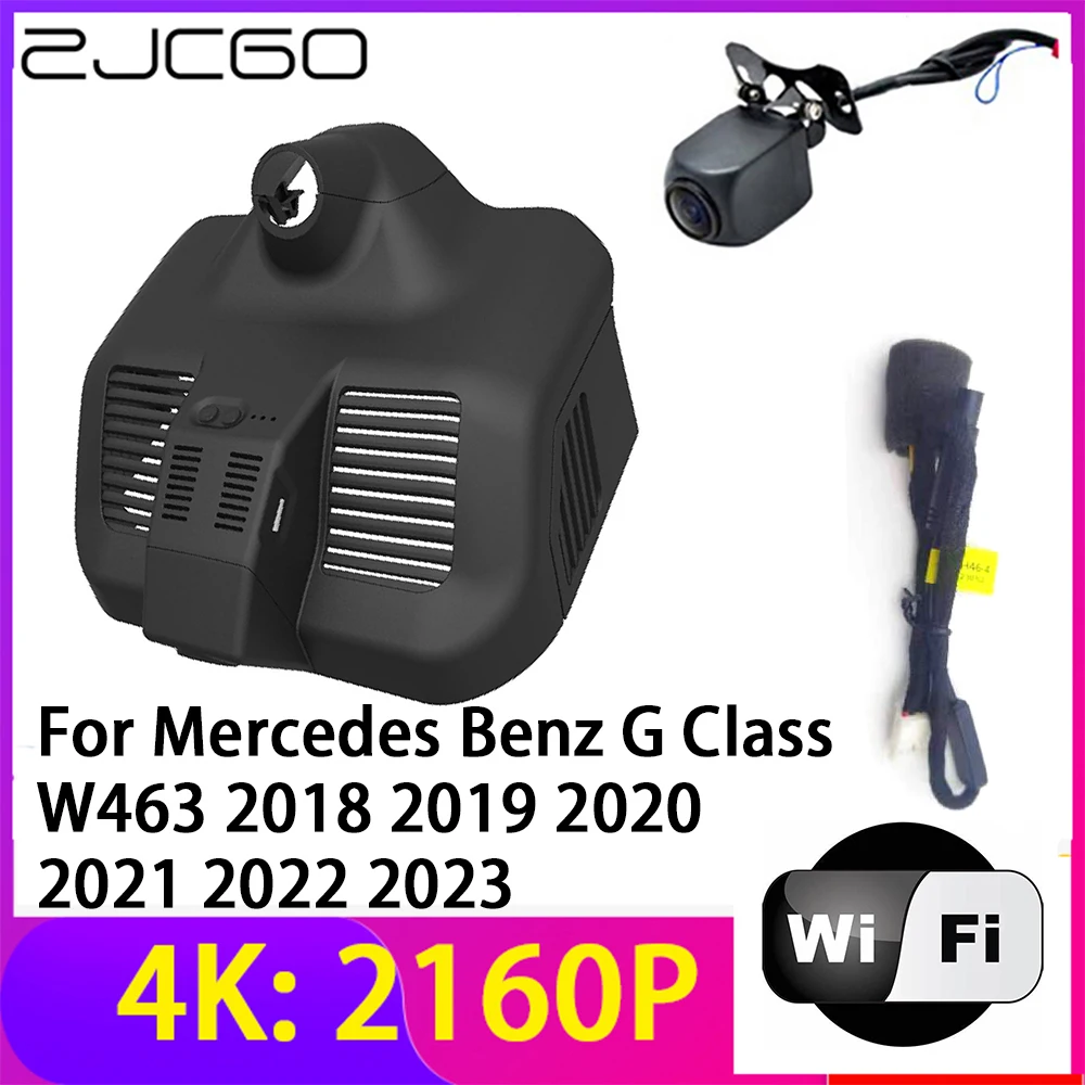 

ZJCGO 4K 2160P Dash Cam Car DVR Camera 2 Lens Recorder Wifi Night Vision for Mercedes Benz G Class W463 2018~2023