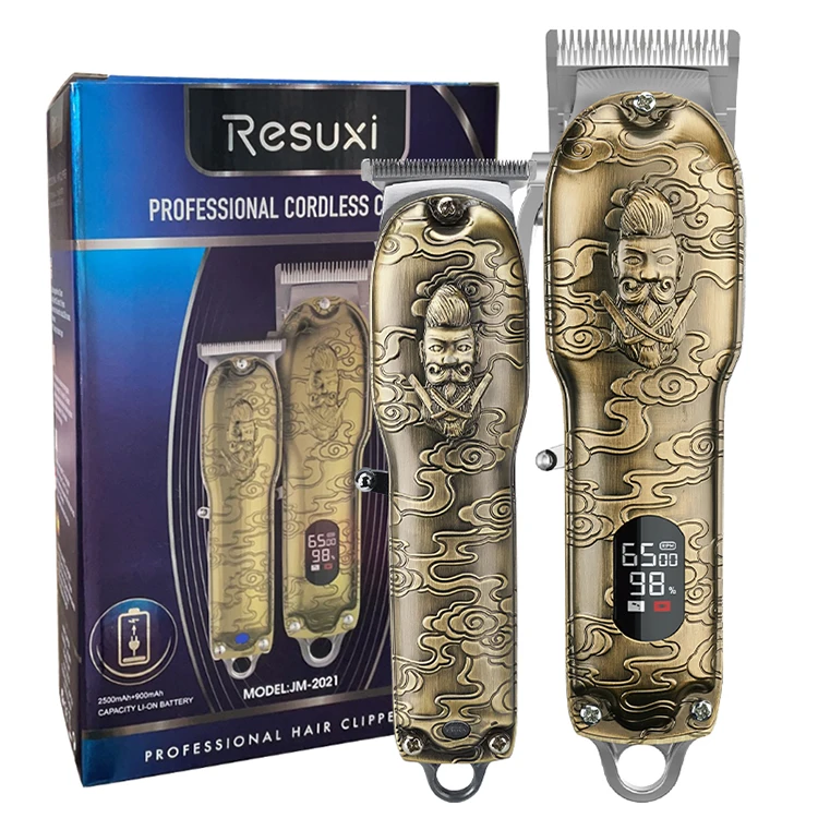 

В наличии, хорошее качество, полностью металлический перезаряжаемый профессиональный триммер для волос, беспроводной электрический тримм...