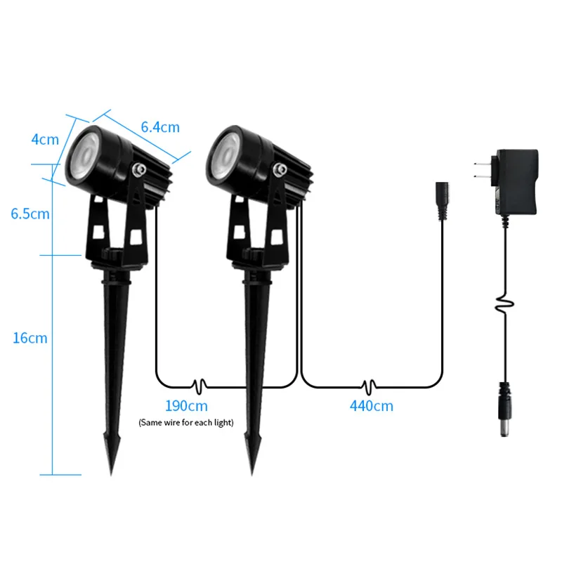 4 шт. 6 10 уличное водонепроницаемое светодиодное садовое освещение газонные