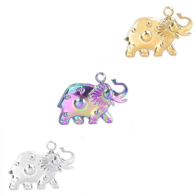 

Stainless Steel Elephant Pendants For Jewelry Making Bulk Animal Charm Small Vintage Accessories Boho Style DIY Earring Charms