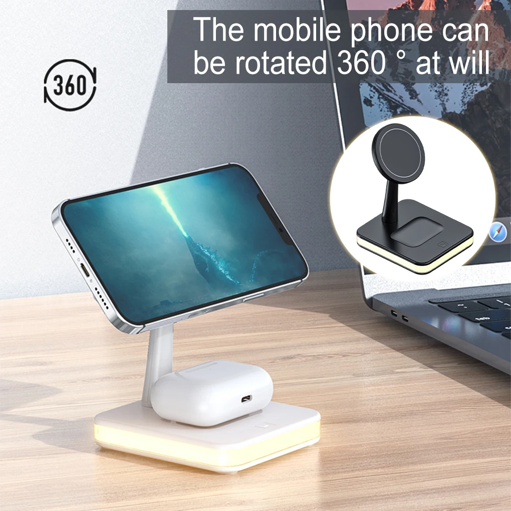 Магнитная Беспроводная зарядная док-станция для iPhone 13 12 Pro Max Mini iWatch 7 Airpods PD QC3.0 USB