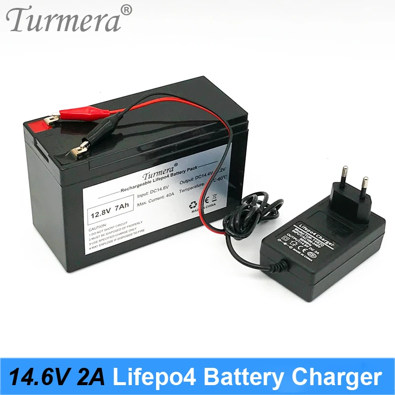 

Turmera 14.6V 2A 4S Lifepo4 Battery Charger DC 5.5*2.1mm for 4Series 12V 12.8V 14.4V 18650 32650 32700 33140 Lifepo4 Battery Use