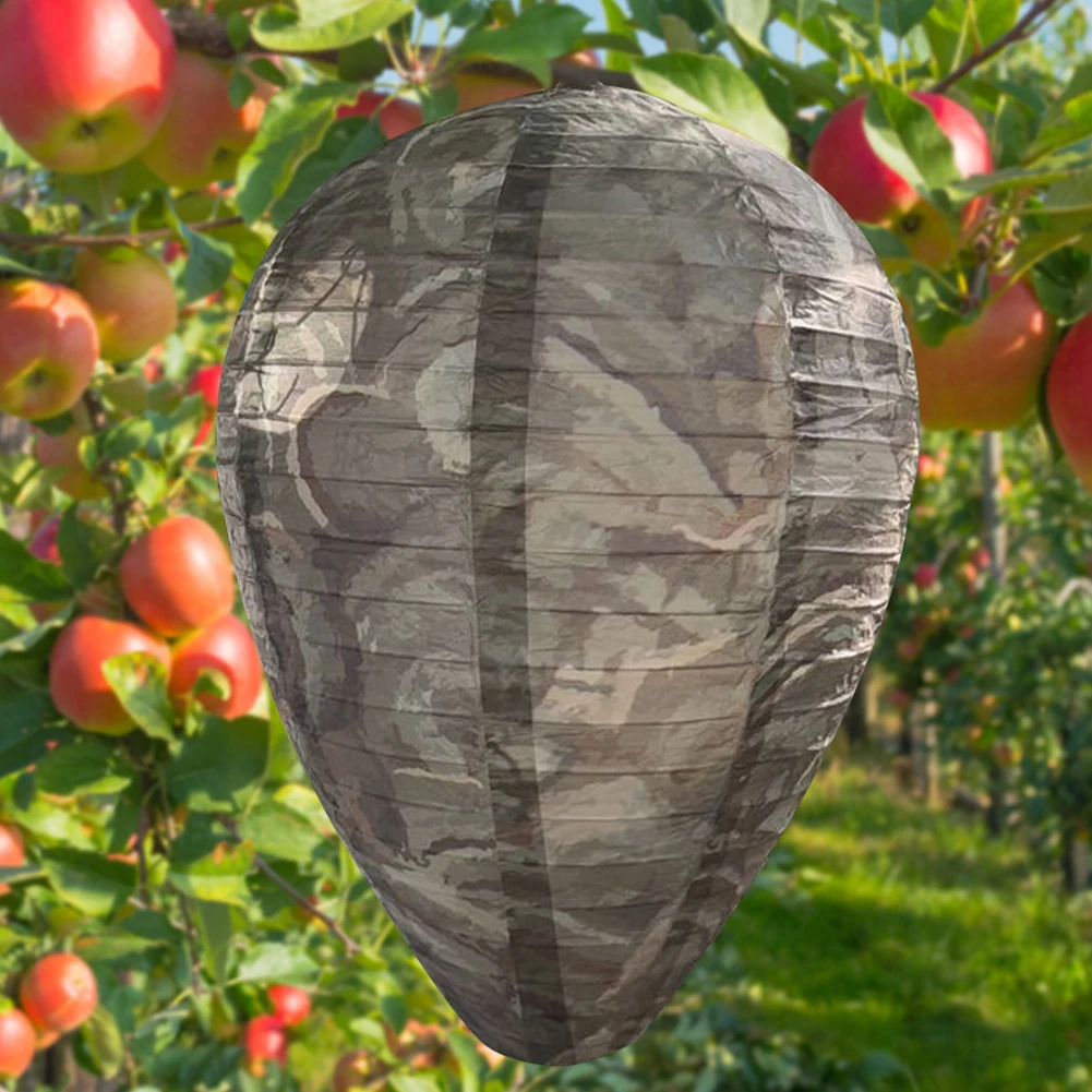 

Hanging Wasp Deterrent Paper Hornet Fake Wasp Nest Repellent Hornets Safe Fake Trap Safe Garden Repellent Trap for Patio Outdoor