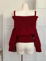 Свитер с открытыми плечами #4