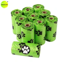 dog poop bag biodegradable disposable dog waste bags outdoor dog walking bags droppings with paw prints pet cleaning supplies