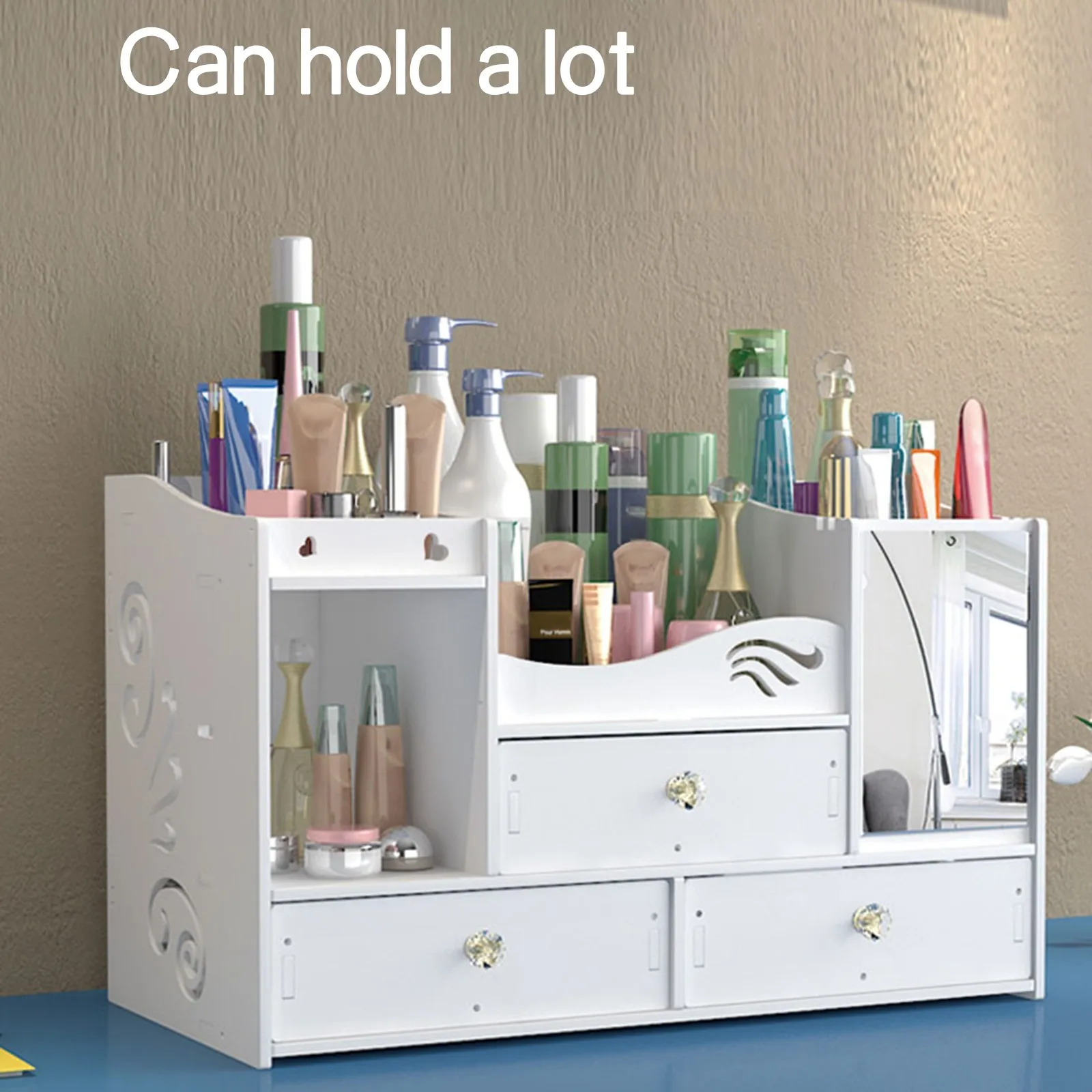 

Украшения для рождественской елки, милый лак для ногтей с ящиками, косметический держатель, счетчик для ванной комнаты с серебряными шарика...