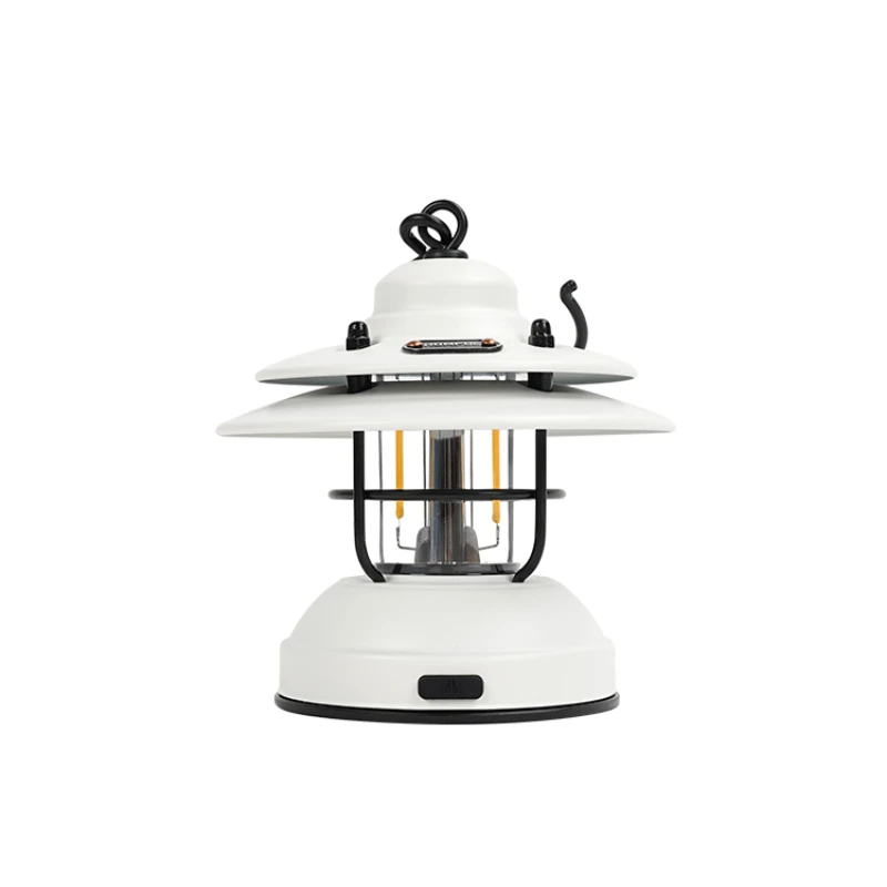 

Светодиодный фонарь в стиле ретро для кемпинга, Портативный Миниатюрный светильник с USB для кемпинга и палатки