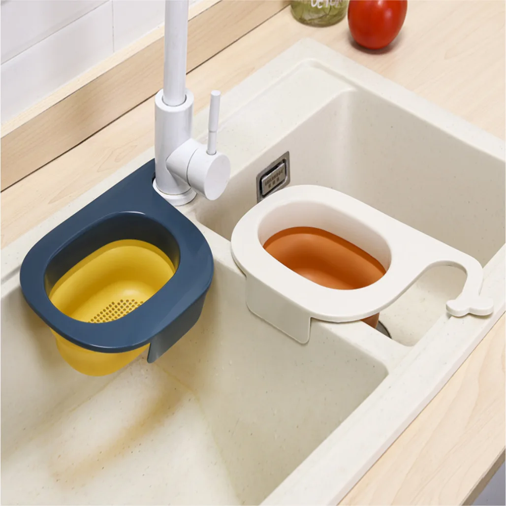 

Hot Sale Kitchen Sink Sink Collapsible Hanging Cute Whale Bump Color Drain Basket Fruit and Vegetable Placing Basket