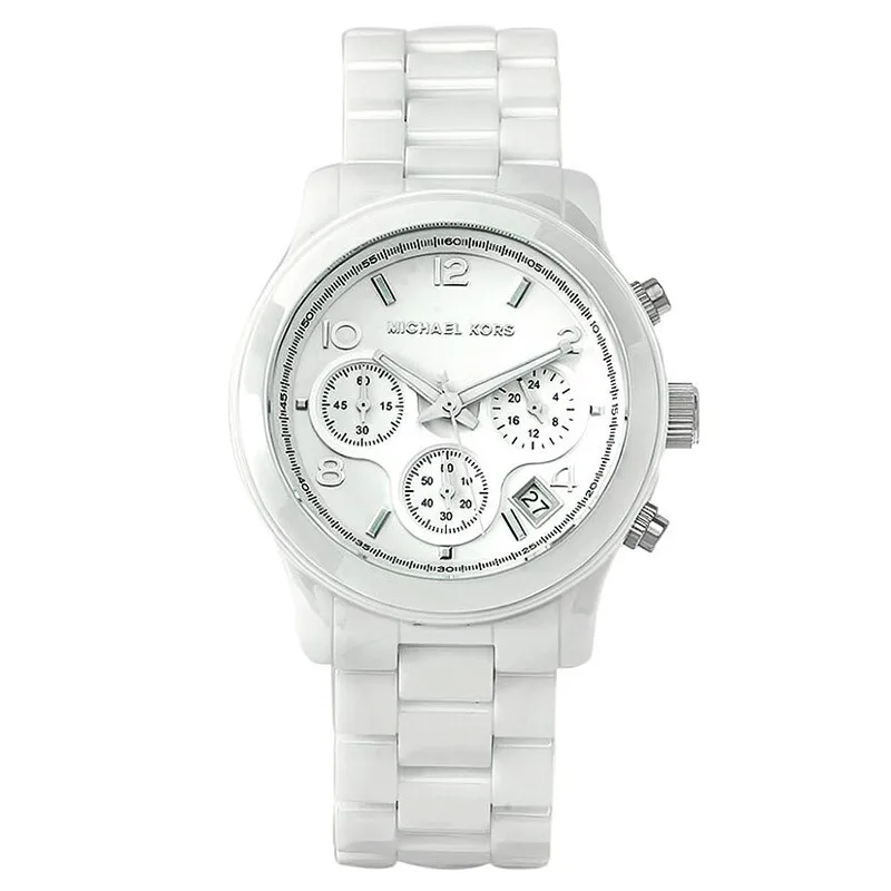 Наручные часы женские Michael Kors Ceramic Runway MK5161 ОРИГИНАЛ секундомер хронограф с датой |