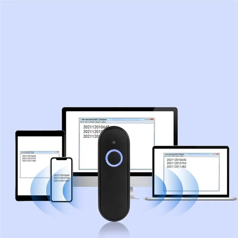 Фото 【A03R~】 Мини-сканер штрих-кодов USB Bluetooth 2.4G беспроводной 1D 2D QR PDF417 для планшетов и ПК на Android (K40 CCD) №3