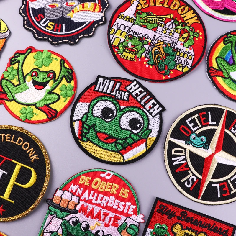 

Eindhoven Oeteldonk Emblem Patch Iron On Embroidered Patches For Clothing Frog Carnival For Netherland Patches On Clothes Badges