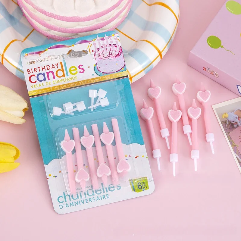 Уникальная розовая Свеча для торта Love декоративных пекарен и детских праздников