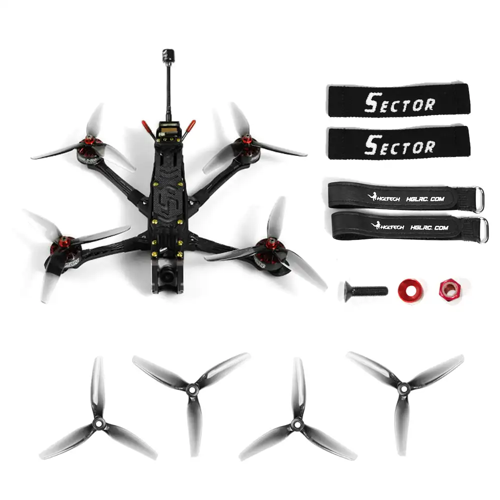 

HGLRC Sector X5 FPV Freestyle Drone Analog / HD Version Zeus F722 Mini 45A AEOLUS 2306.5 KV1900 6S