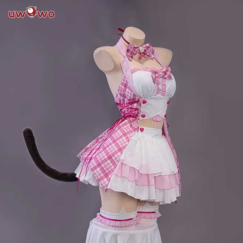 Фото В НАЛИЧИИ Chocola Косплей Костюм на Хэллоуин Новый костюм горничной Идола Catgirl Платье Choc Maison/Vanillaa Театральный костюм №2