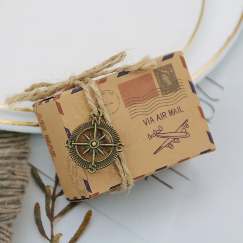 20pcs Classic Postman Bag Candy Box Kraft Paper Gift Boxes Wedding Birthday Party Decoration Supplies Creative Packaging - купить по