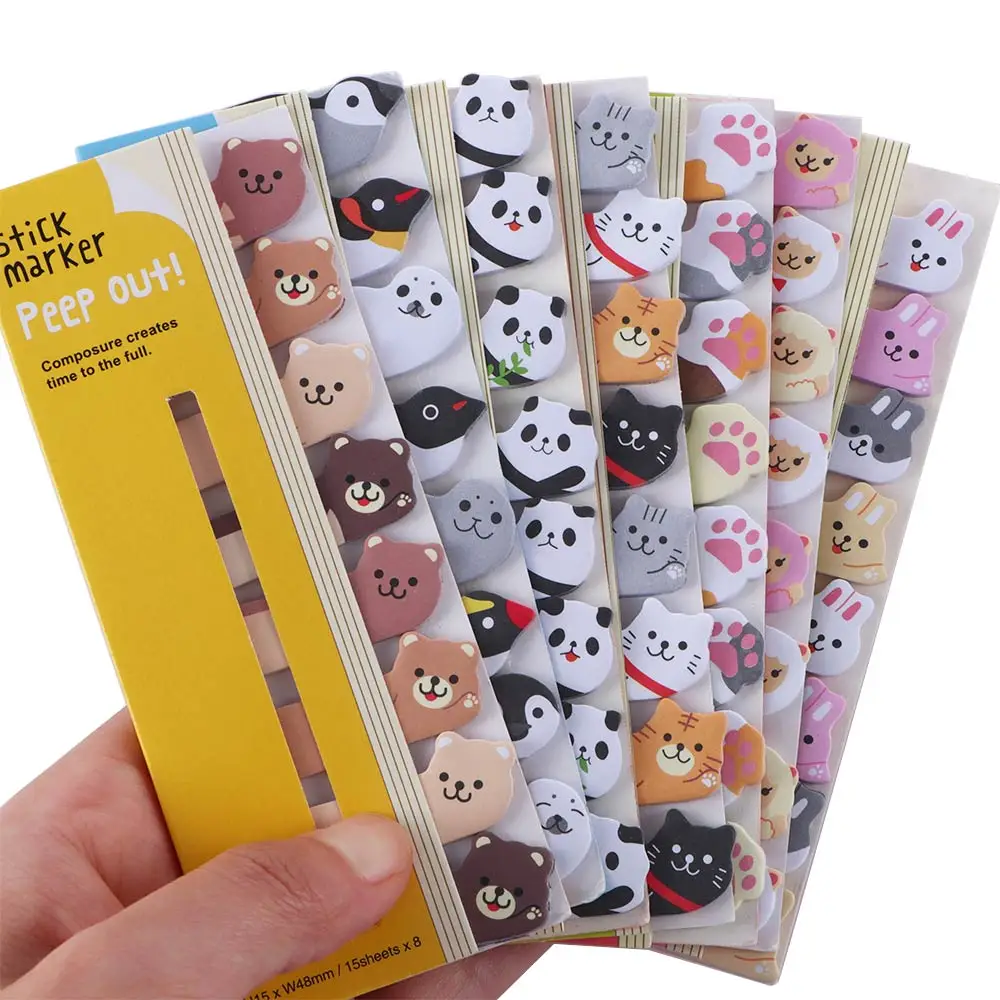 

Kawaii Penguin Cat Panda Memo Pads Sticky Notes Index Posted Planner Student Stationery School Office Supplies