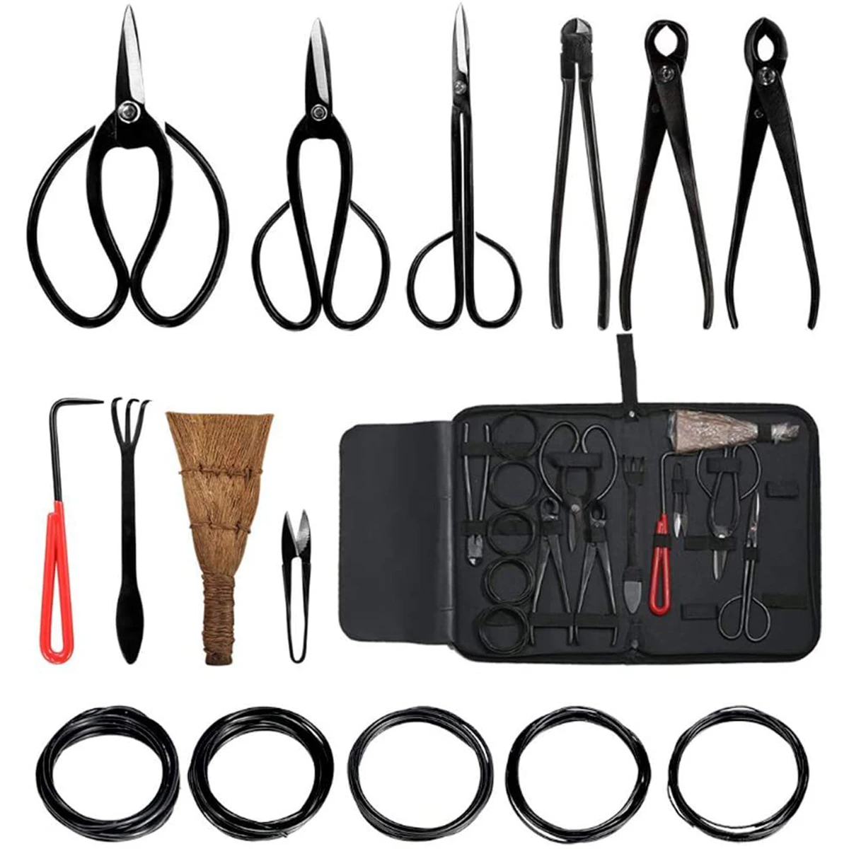 

Extensive For Garden Tool Bonsai Pruning 1/15pcs Hand Carbon With Tool Cutter Case Nylon Scissors Pruning Steel Kit Home Set