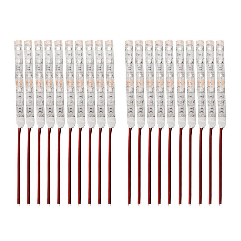 

20Pcs 10Cm Waterproof Blue 5050 LED Strip Lights Dc 12V Caravan Boat Car