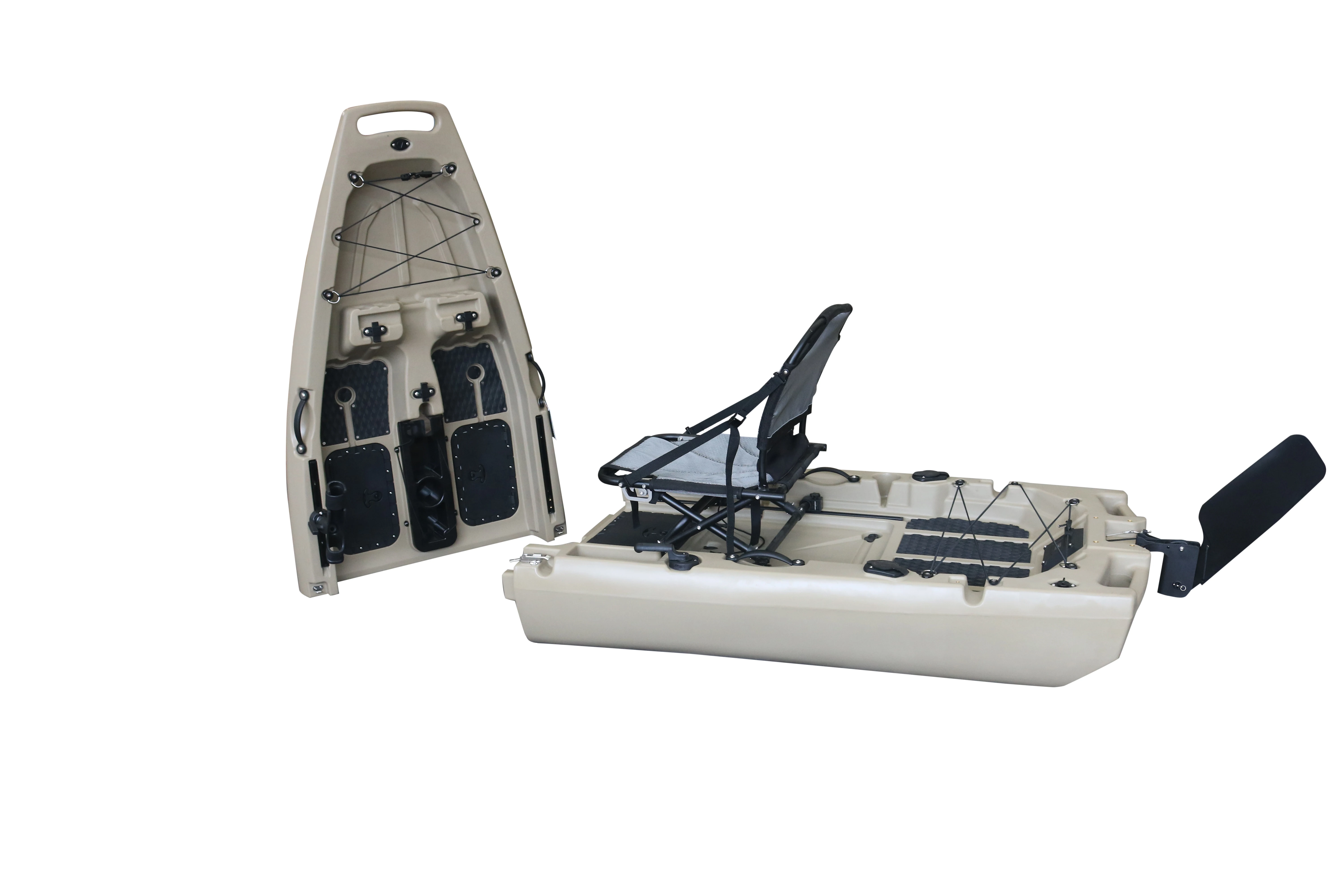 НОВЫЙ модульный каяк 2025 года 9 5 футов рыболовный с педальным плавником супер