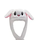 Шапки для девочек с животными, ушами, движущимися прыжками, детские женские теплые плюшевые зимние шапки с кроликом, Детские милые пушистые шапки с подушкой безопасности, забавные шапки