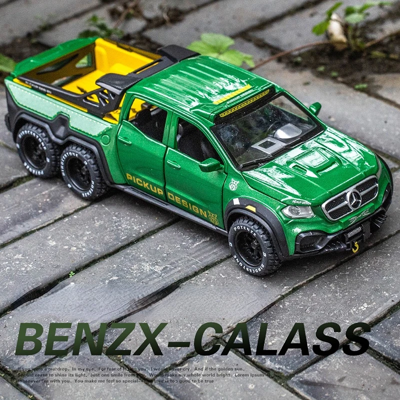 1/28 пикап-монстр Benc EXY X-Class модель из сплава литой под давлением игрушечный
