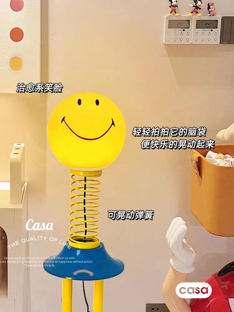 

Декор для комнаты, Мемфис, мультфильм, гостиная, смайлик, украшение для пола, Большой Декор для пола, Скандинавский дизайн, атмосфера, искусственная кожа, подарок