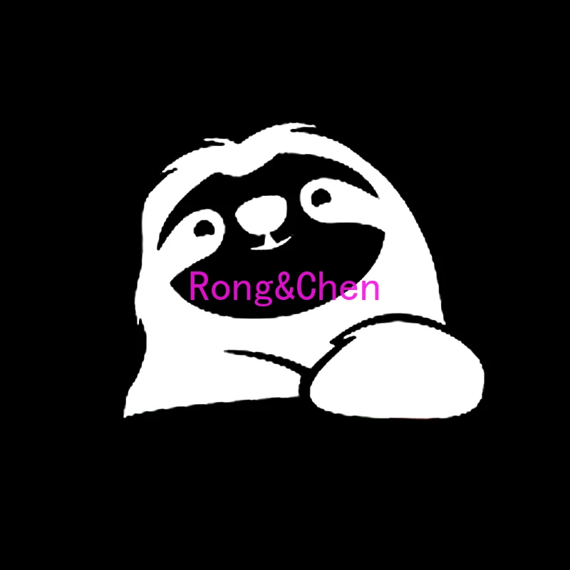 

Rongchen Trading Car Sticke Coolest Cartoons Sloth Face Cute Interesting Fashion Decals Sunscreen Waterproof PVC Best Selling