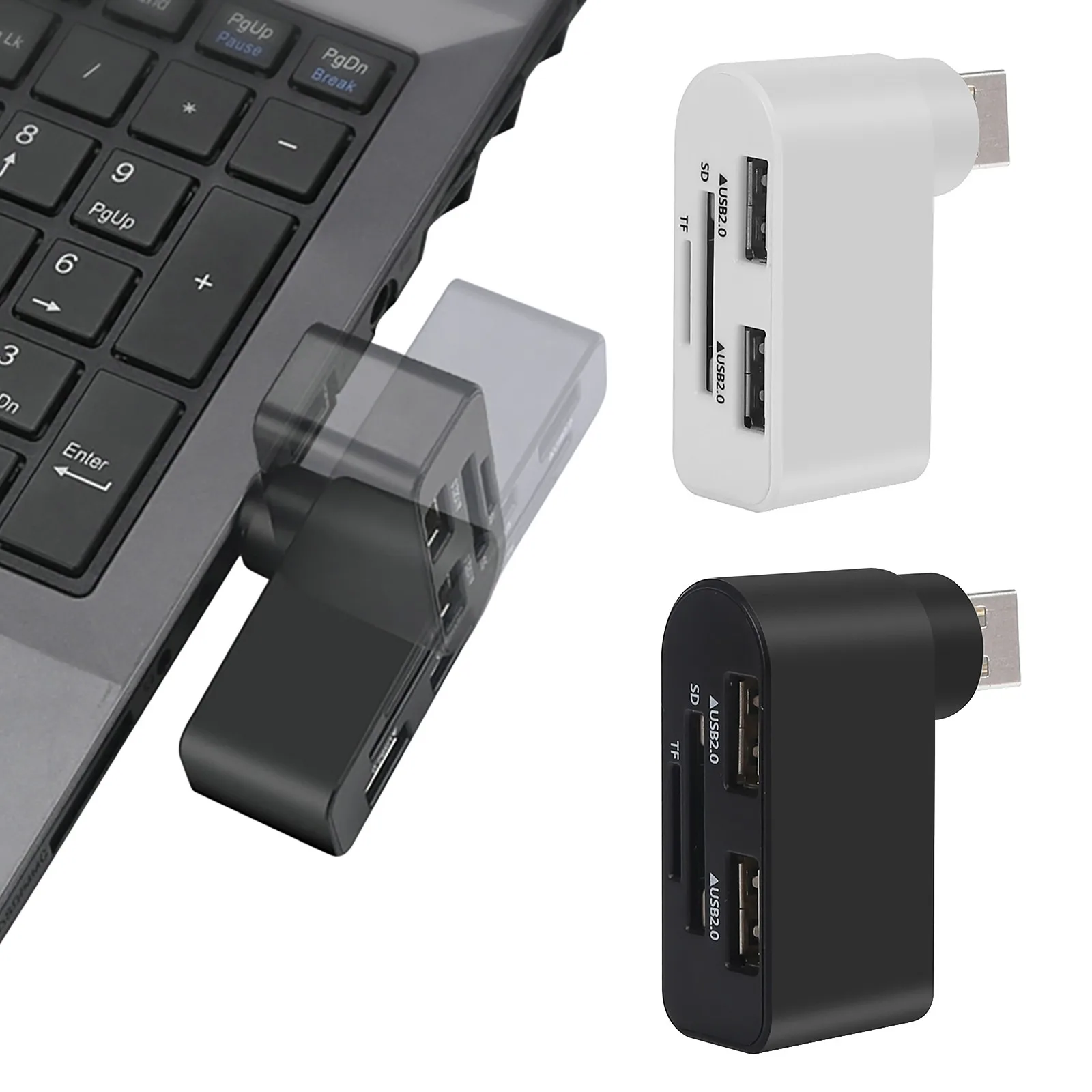 

Usb-концентратор 2,0, 3 порта, USB-интерфейс питания для ноутбука, аксессуары для ноутбука, устройство для чтения карт