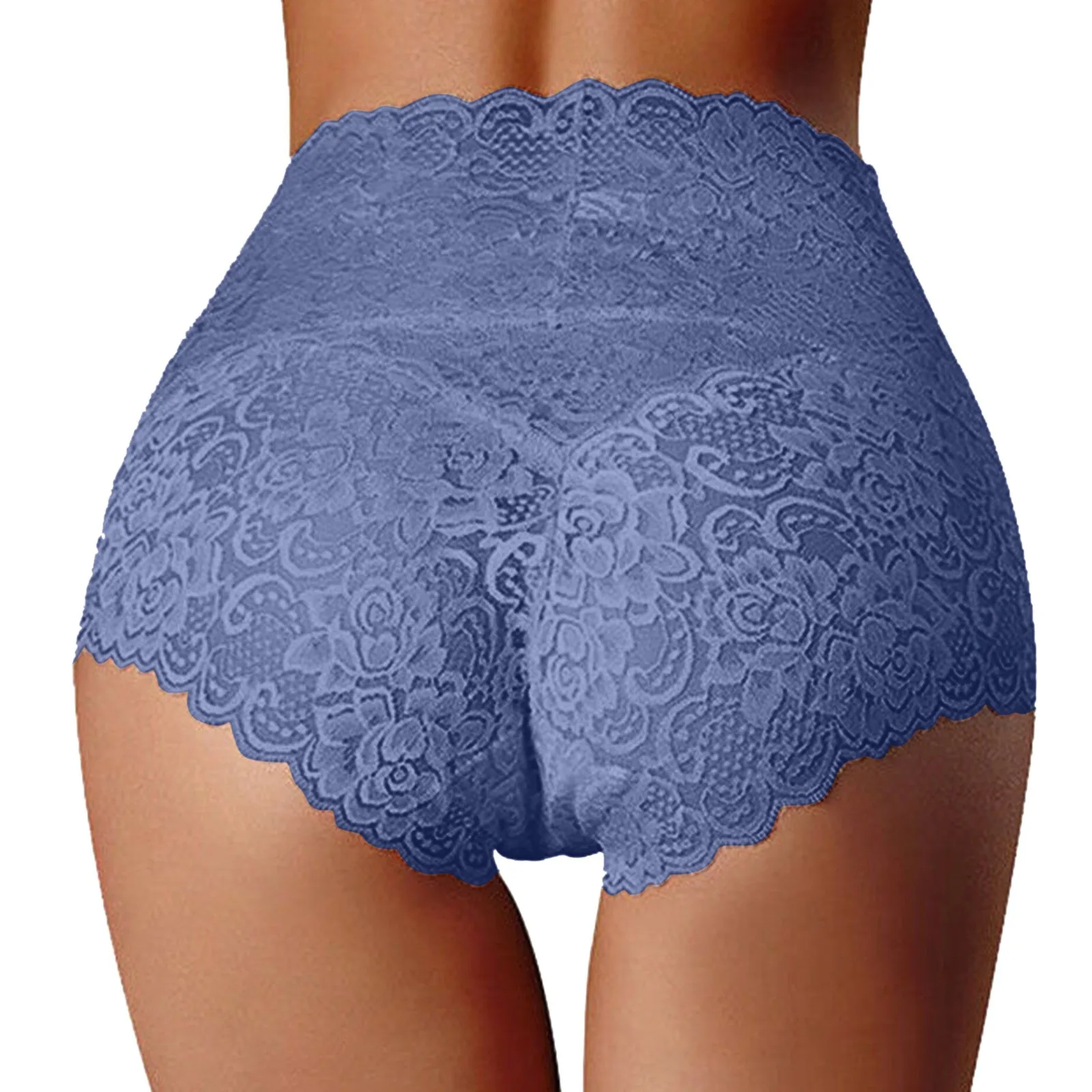 

Women Sexy Lace Panties Seamless High Waist Hip Lift Briefs Underwear Solid Color Sweet Cozy Elastic Soft Underpants Lingerie