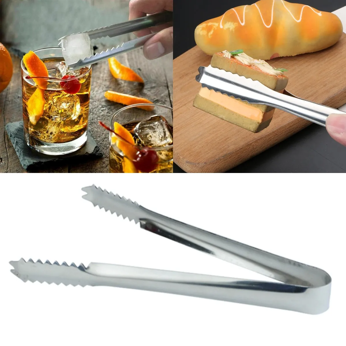 

1pc Stainless Steel Kitchen Tongs Heat-Resistant Hollow Barbecue Tongs Food Tongs Kitchen Tools Barbecue Tool Accessories
