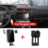 gravity car mobile phone holder for peugeot 308 air vent clip mount no magnetic smartphone stand navigation stable accessories
