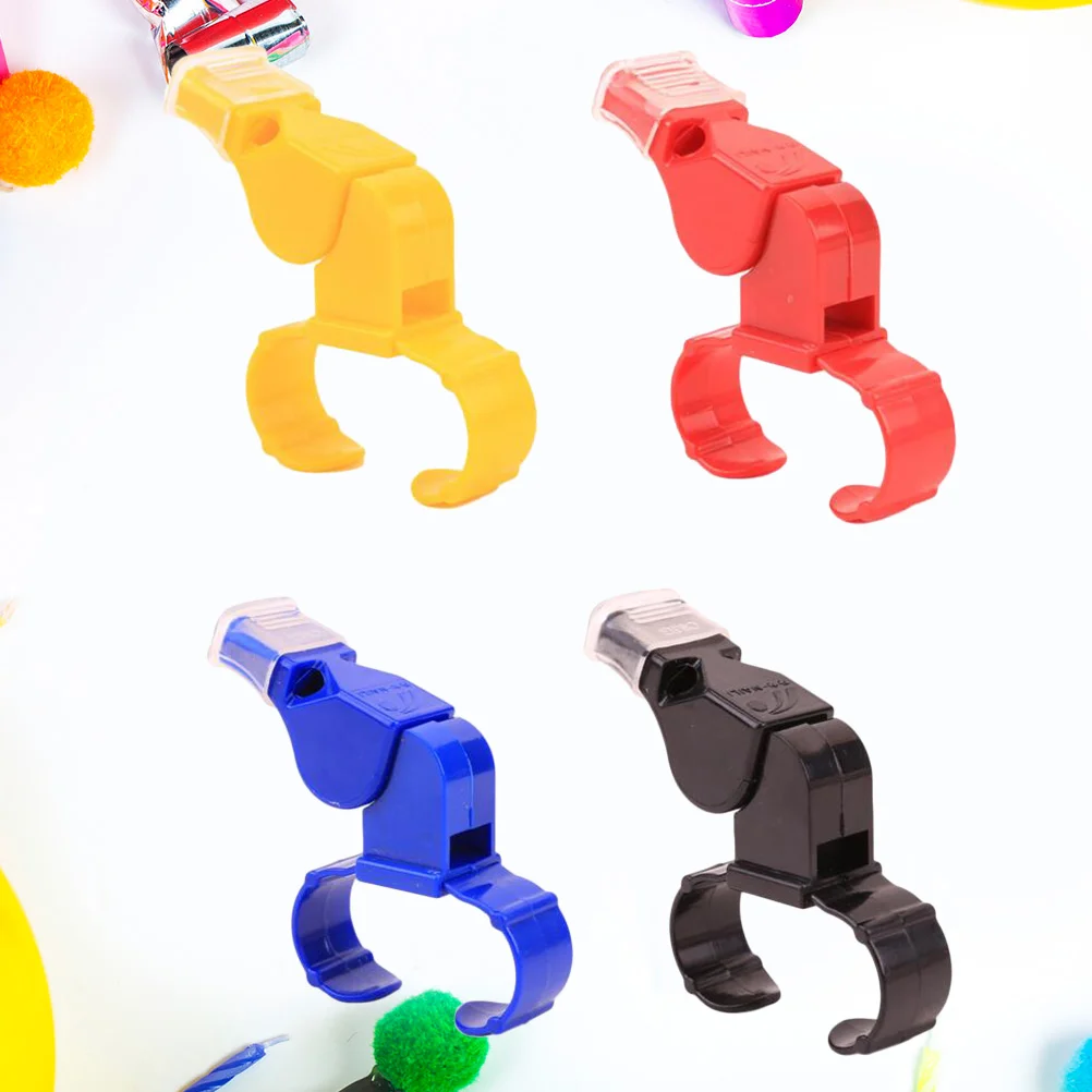 

4pcs Whistle Loud Whistle Finger Grip Whistle Referee Whistle Whistle Emergency Whistle