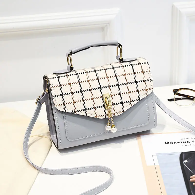 

MBTI Luxurious Simple Plaid Shoulder Bags Ladies2022 Summer and Autumn Fashion Versatile Korean Style Crossbody Bag for Women