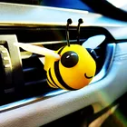 Автомобильный освежитель воздуха в виде милой пчелы, автомобильный диффузор духов с зажимом для вентиляционного отверстия, мультяшный маленький украшение в виде пчелы, парфюм, аксессуары для салона автомобиля