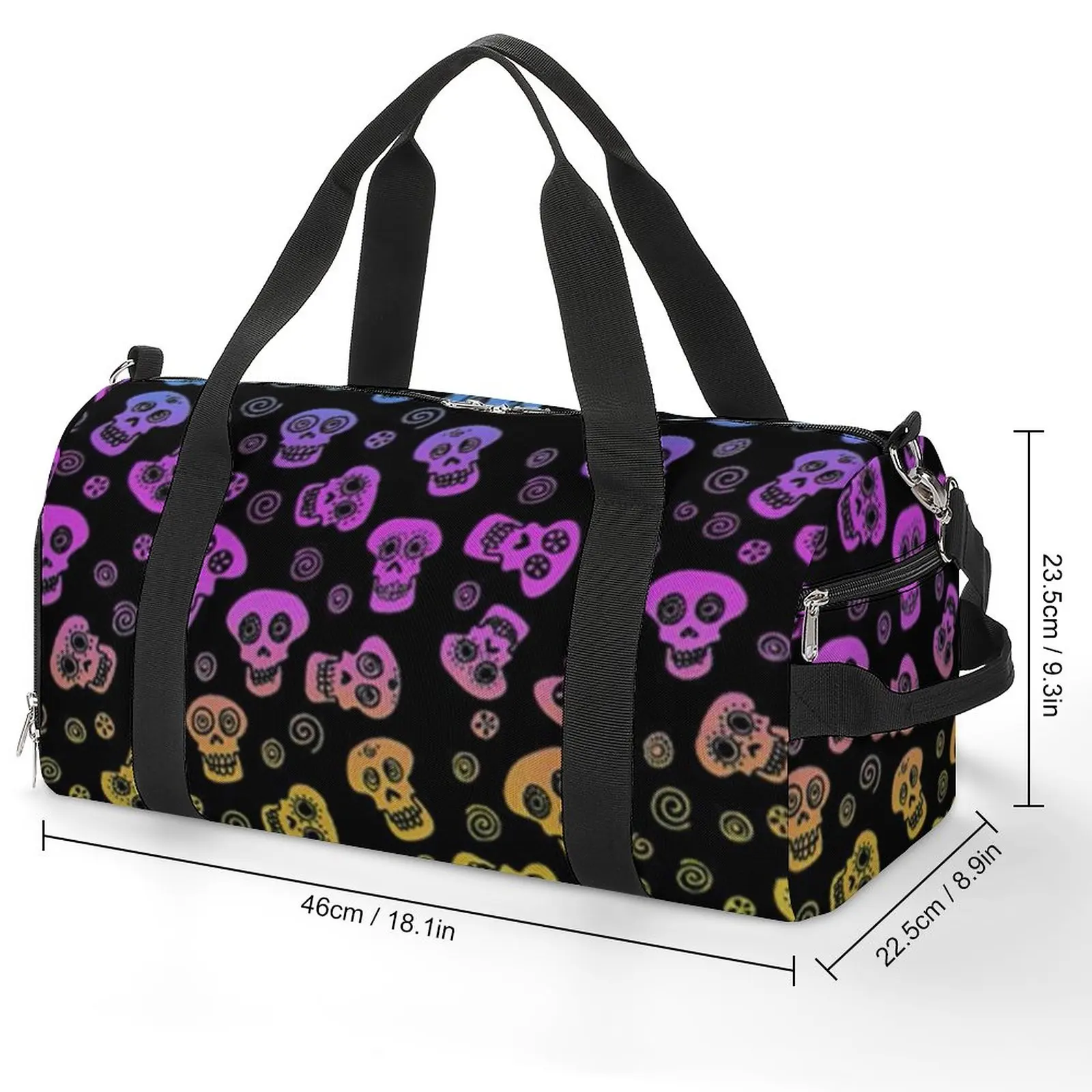 Милые спортивные сумки с изображением черепа большая спортивная сумка принтом
