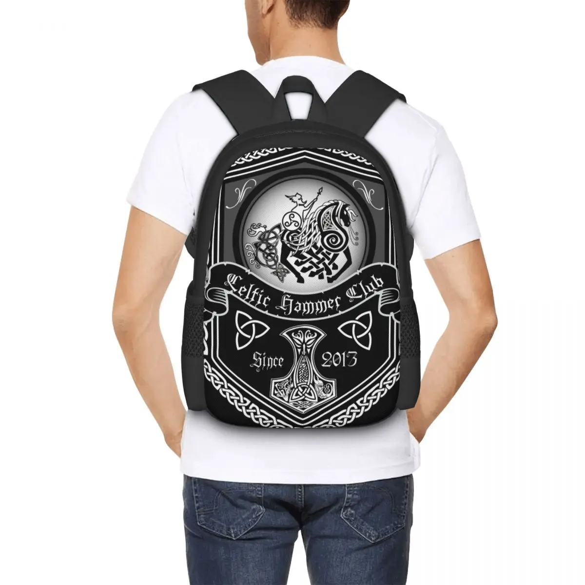 Odin Riding His Horse,Sleipnir Backpack for Girls Boys Travel RucksackBackpacks for Teenage school bag