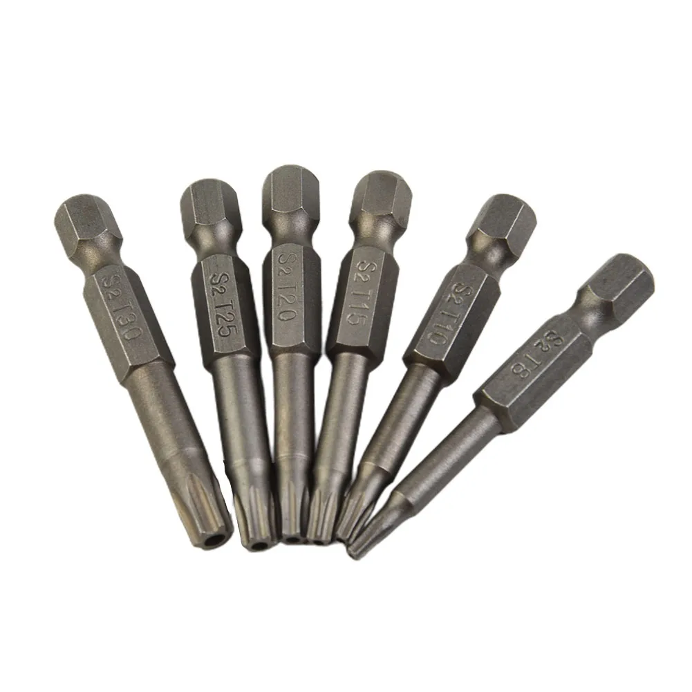 

Durable High Quality Hot New Practical Screwdriver Bits Workshop T8 T10 T15 T20 T25 T30 6.35mm Shank Equipment