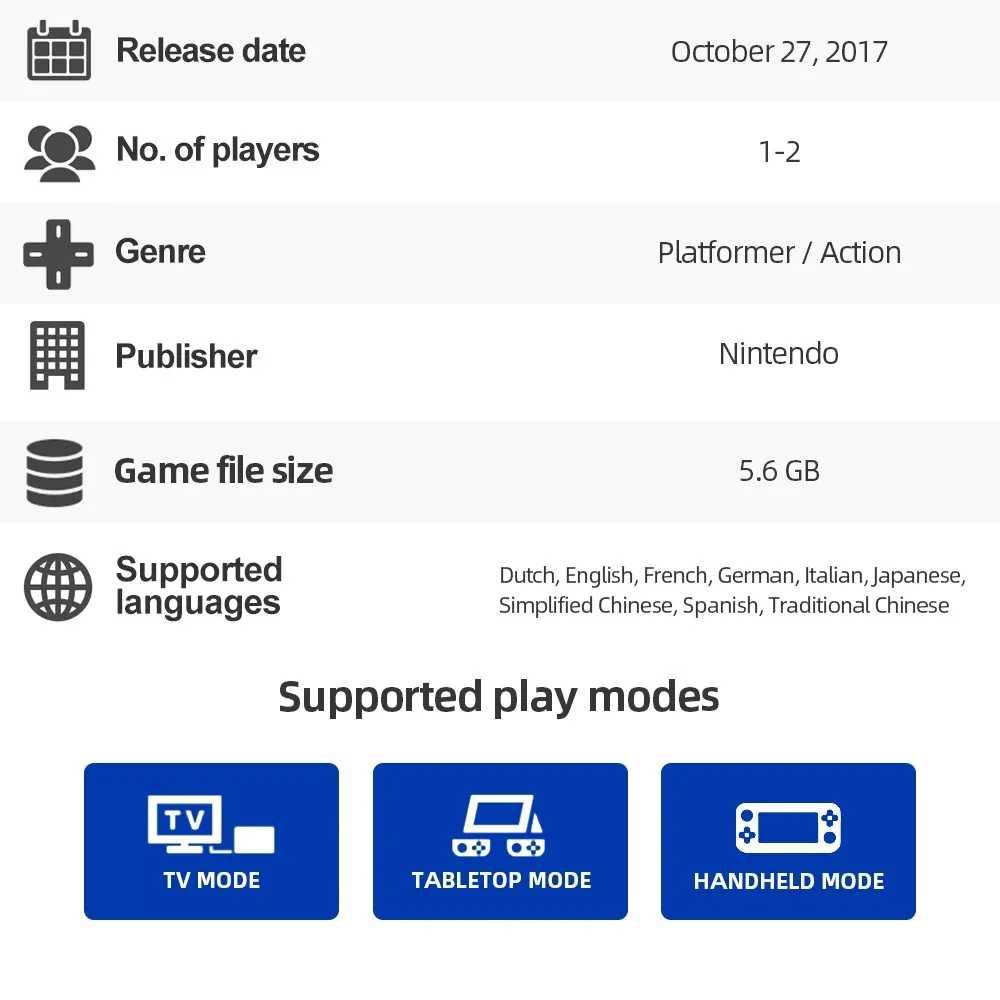 Игровая консоль Nintendo Switch Super Mario Odyssey портативная настольная ТВ-режимная