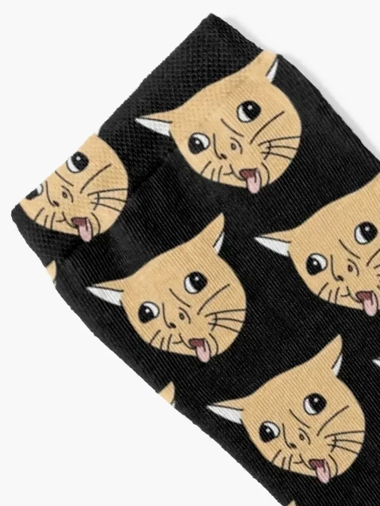 Носки Coughing Cat Meme Design дизайнерские брендовые носки в стиле аниме мужские для