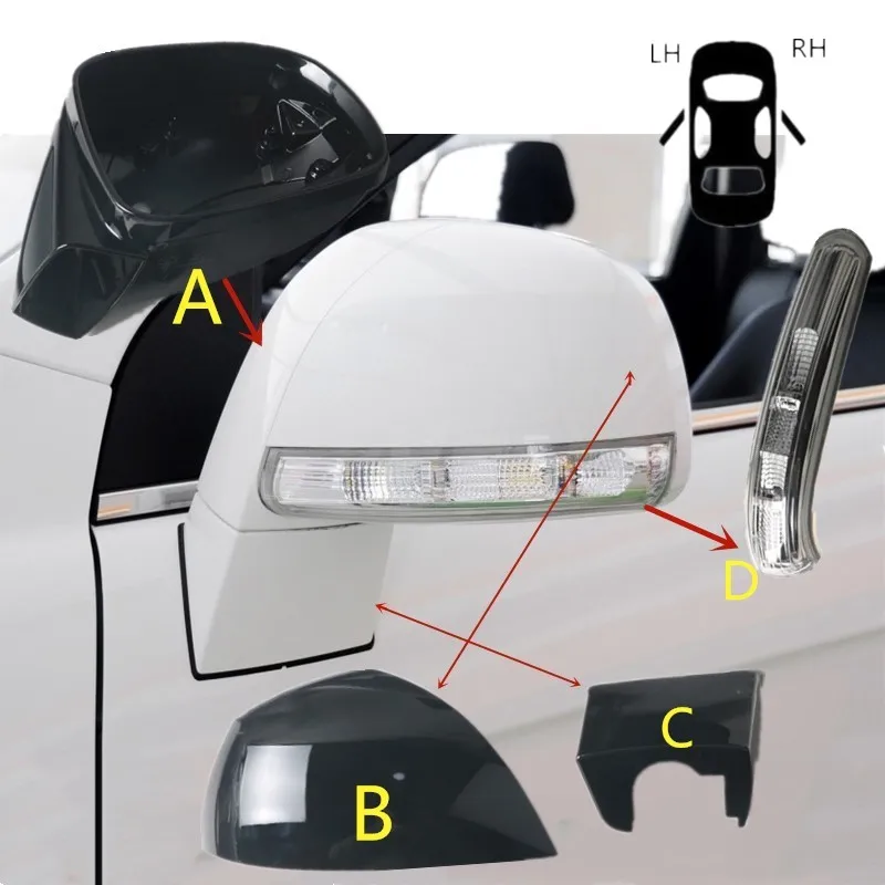 

Primed color Rearview Mirror housing Cover Side Frame Case For Chevrolet Captiva