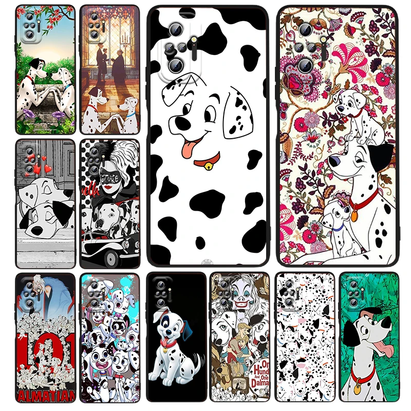 

Disney 101 Dalmatians Phone Case For Xiaomi Redmi Note 12 11E 11S 11 11T 10 10S 9 9T 9S 8T 8 Pro Plus 5G Black Funda