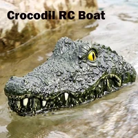 2 4g electric crocodile shark python rc boat outdoor sports games model simulation head vehicles prank for kids montessori toys
