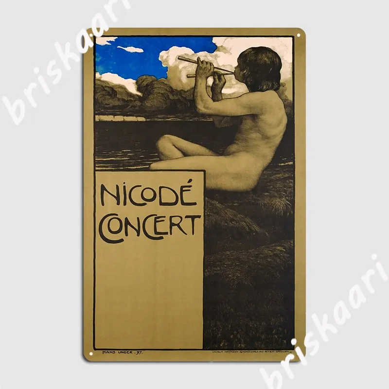 

Retro Nicode Concert Poster Metal Plaque Cinema Living Room Garage Club Plaques Create Tin Sign Poster
