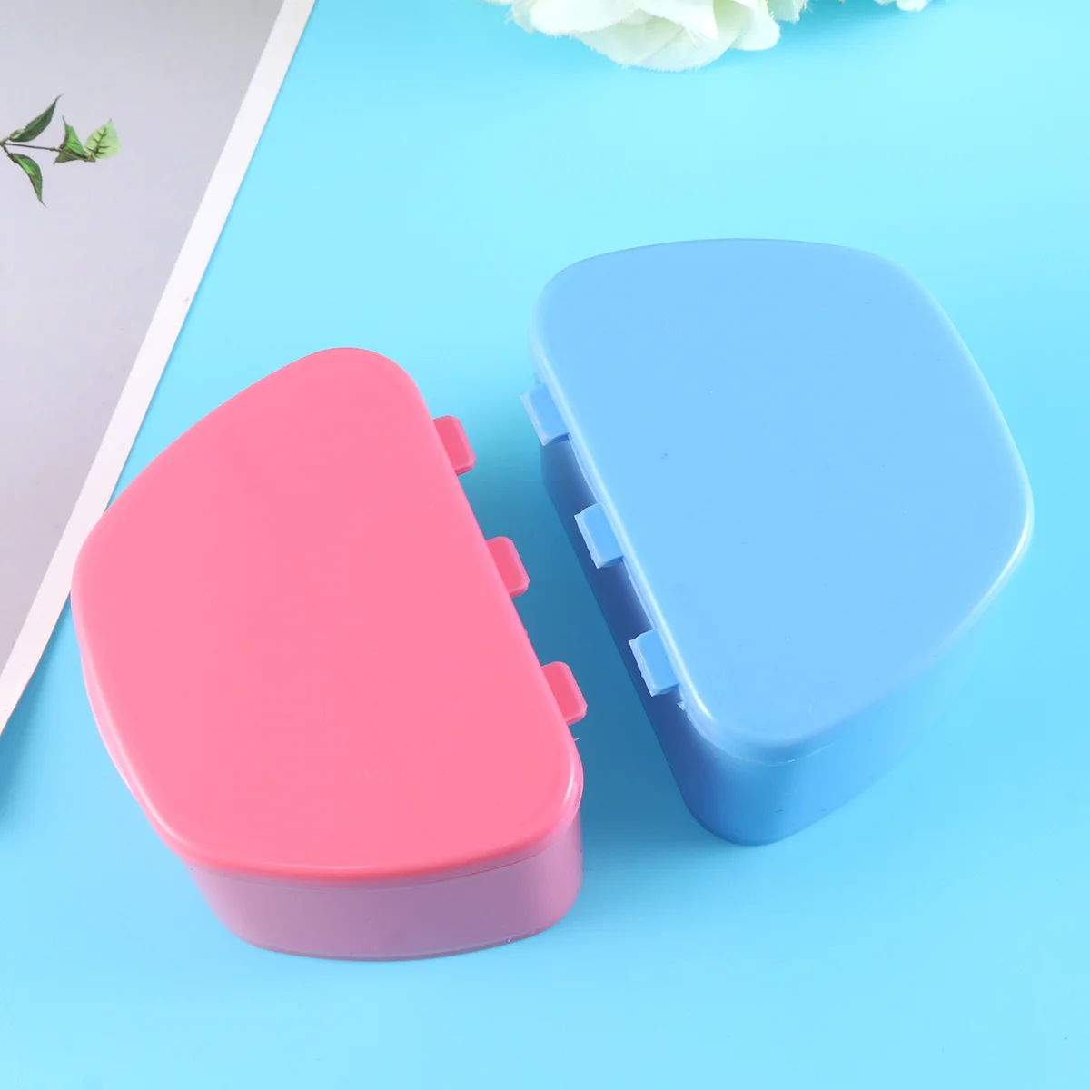 

Denture Case Box Retainer Cup Cleaner Cleaning Storage Holder Bathtravel