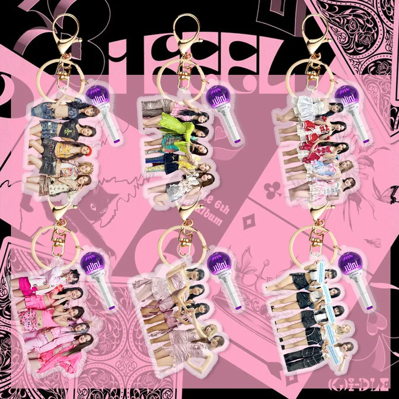 

(G)I-DLE новый альбом с изображением фотографий, амулетная песня Yuki Minnie, акриловый брелок для ключей, подвеска для фотографий, Подарочная коллекция Kpop для девочек