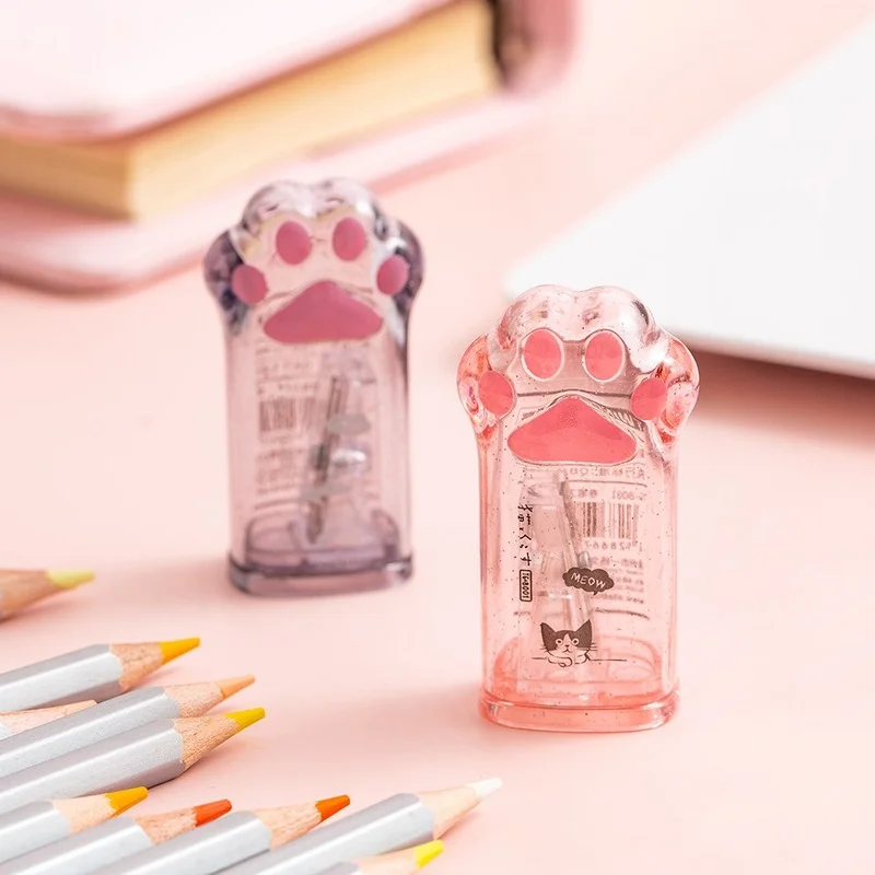 

Cute Creative Pencil Sharpener Cat Claw Pencil Sharpener Student Stationery Pink Kids School Desk Pencil Sharpener