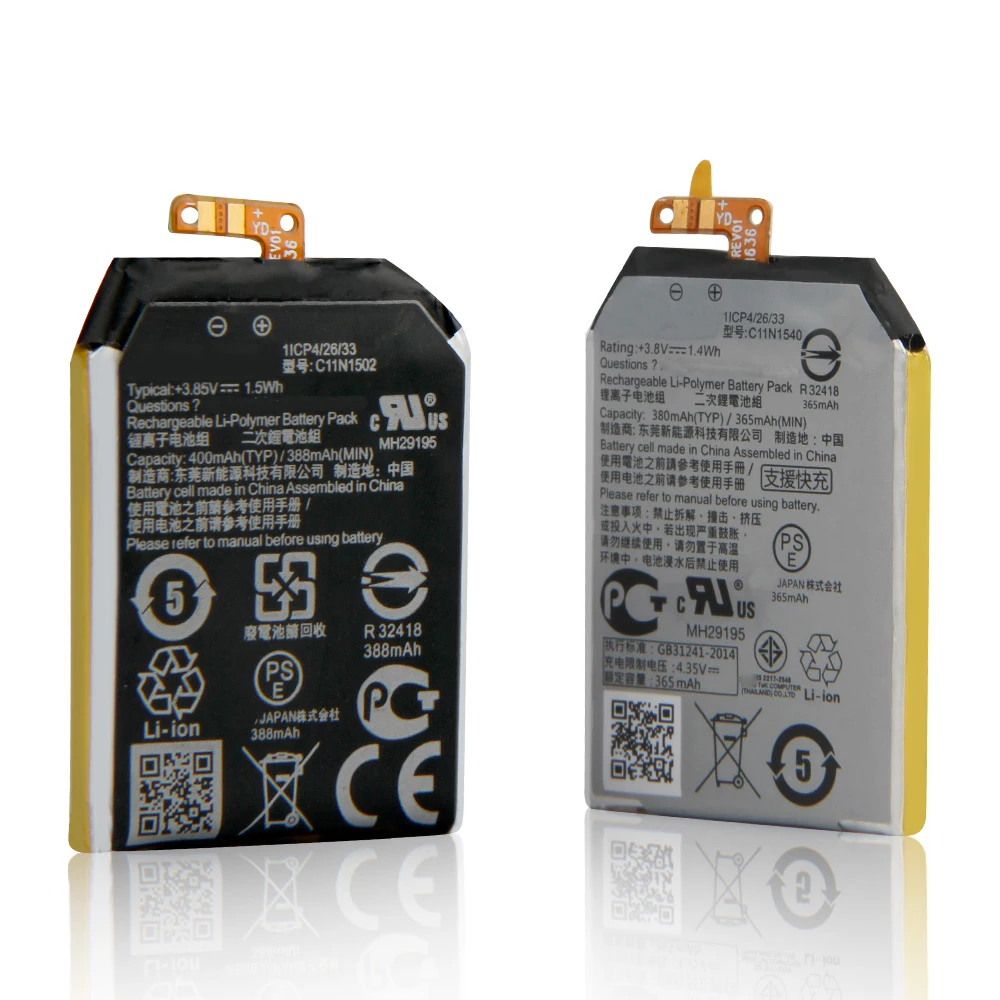 Фото Аккумулятор C11N1502 C11N1540 для Asus ZenWatch 2 WI501Q WI501QF 1ICP4/26/33 0B200-0163000, аккумуляторы с длительным сроком службы №4