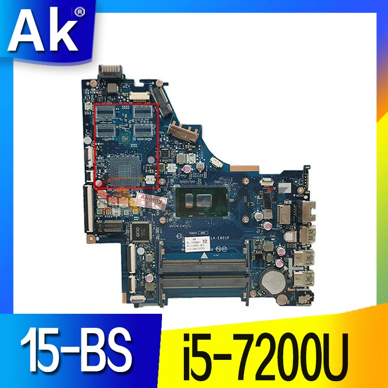 

For hp 15-BS TPN-C129 Laptop motherboard with i5-7200U cpu 924751-601 924751-501 924751-001 CSL50 LA-E801P Mainboard